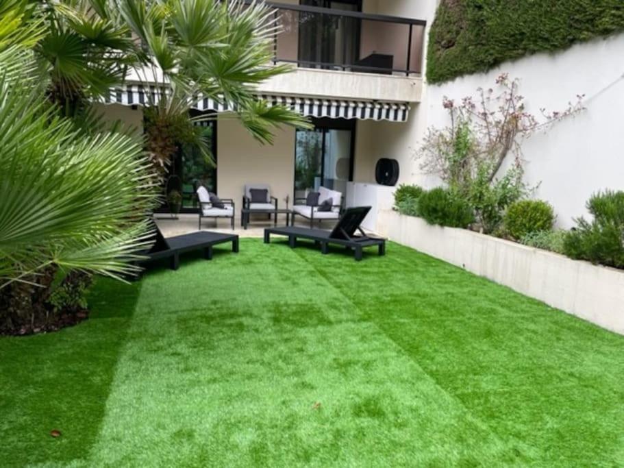 Apartamento T2 Avec Terrasse Et Jardin Cannes Exterior foto